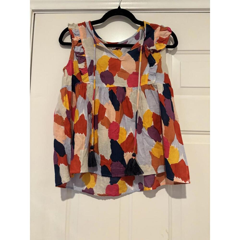 Women's sz XS THML peasant/boho multicolored blouse #965